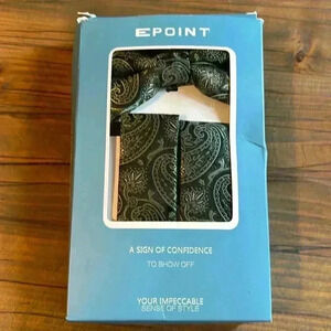 Paisley Tie Set - Dark Green